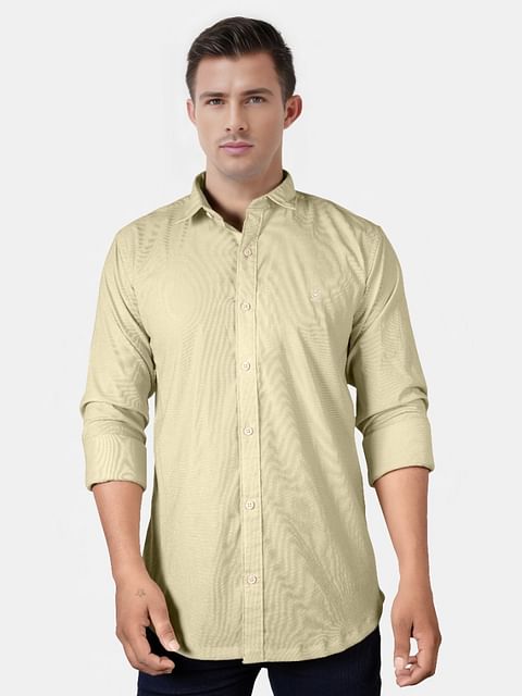 Authenzaa Men casual Shirt SFCS192 Cream 
