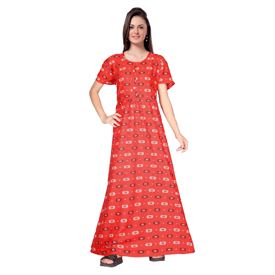 Authenzaa Women Nighty SMWN041 Coral 