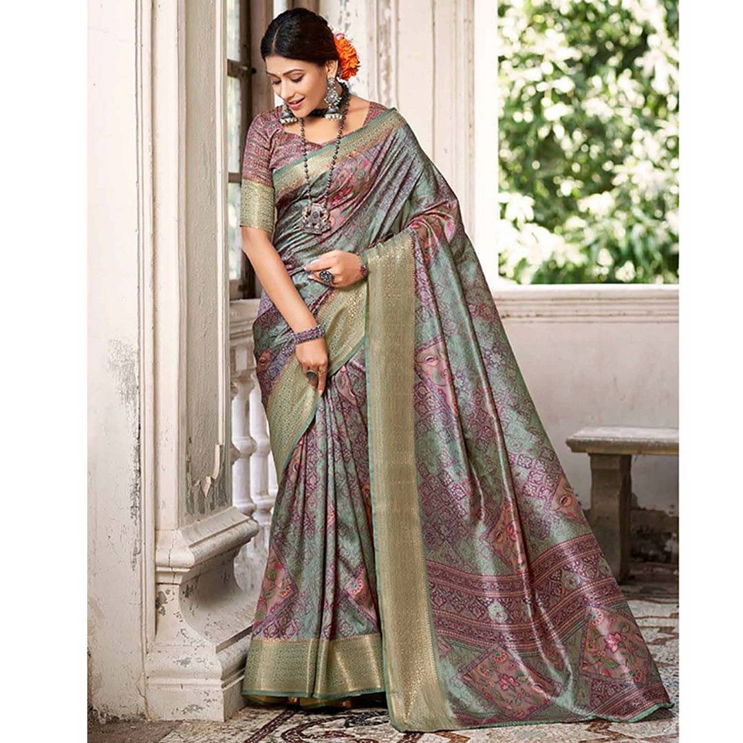 Authenzaa Women Saree SCWS012 Multi 2 
