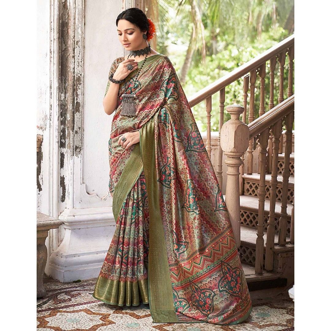 Authenzaa Women Saree SCWS012 Multi 5 