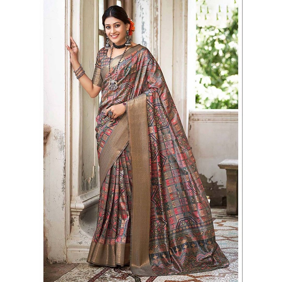 Authenzaa Women Saree SCWS012 Multi 6 