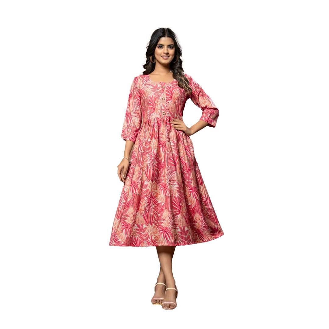 Authenzaa Women Kurti LPKT025 Pink 