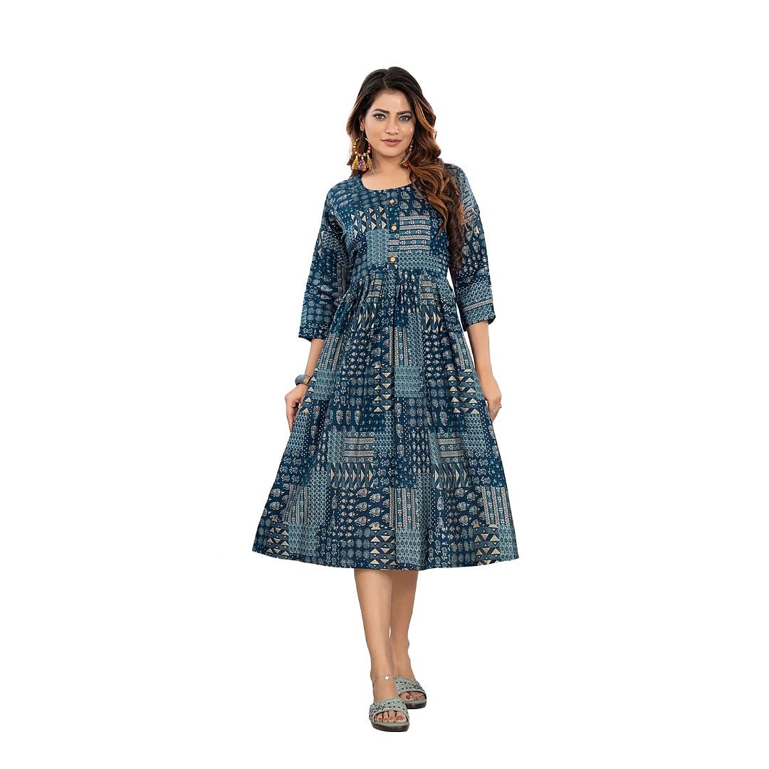 Authenzaa Women Kurti LPKT021 Multi 