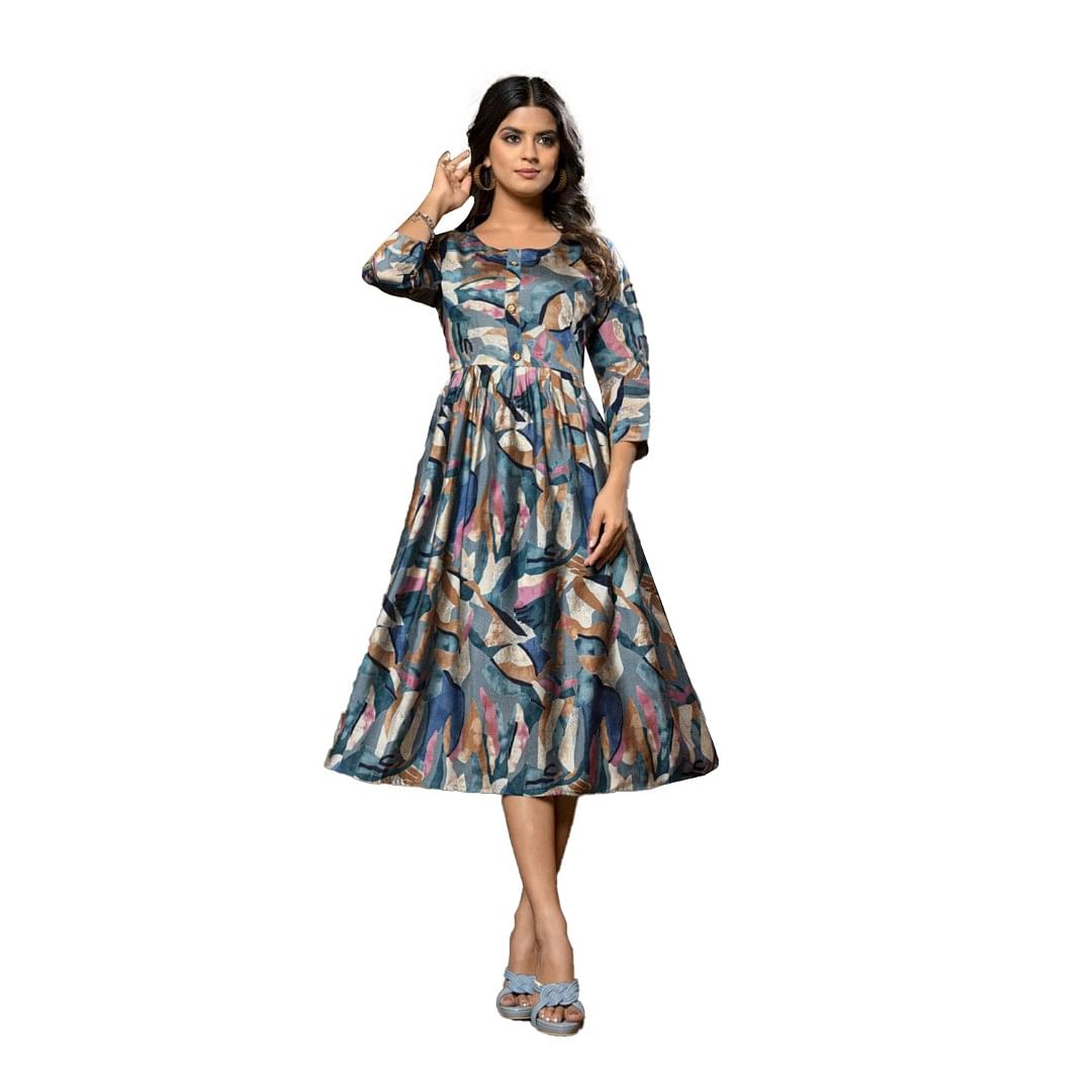 Authenzaa Women Kurti LPKT019 Multi 