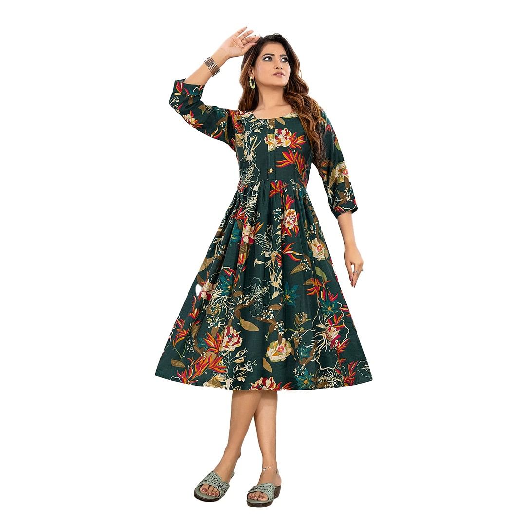 Authenzaa Women Kurti LPKT014 Multi 