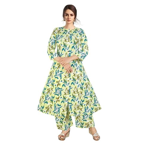 Authenzaa Women 2 Pcs Kurti Set ATKS040 Multi 
