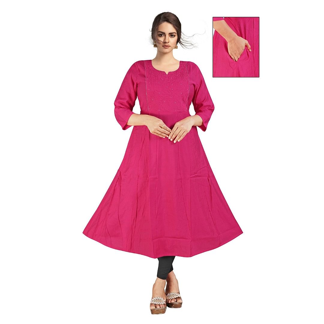 Authenzaa Women Kurti ATKT068 Rani 