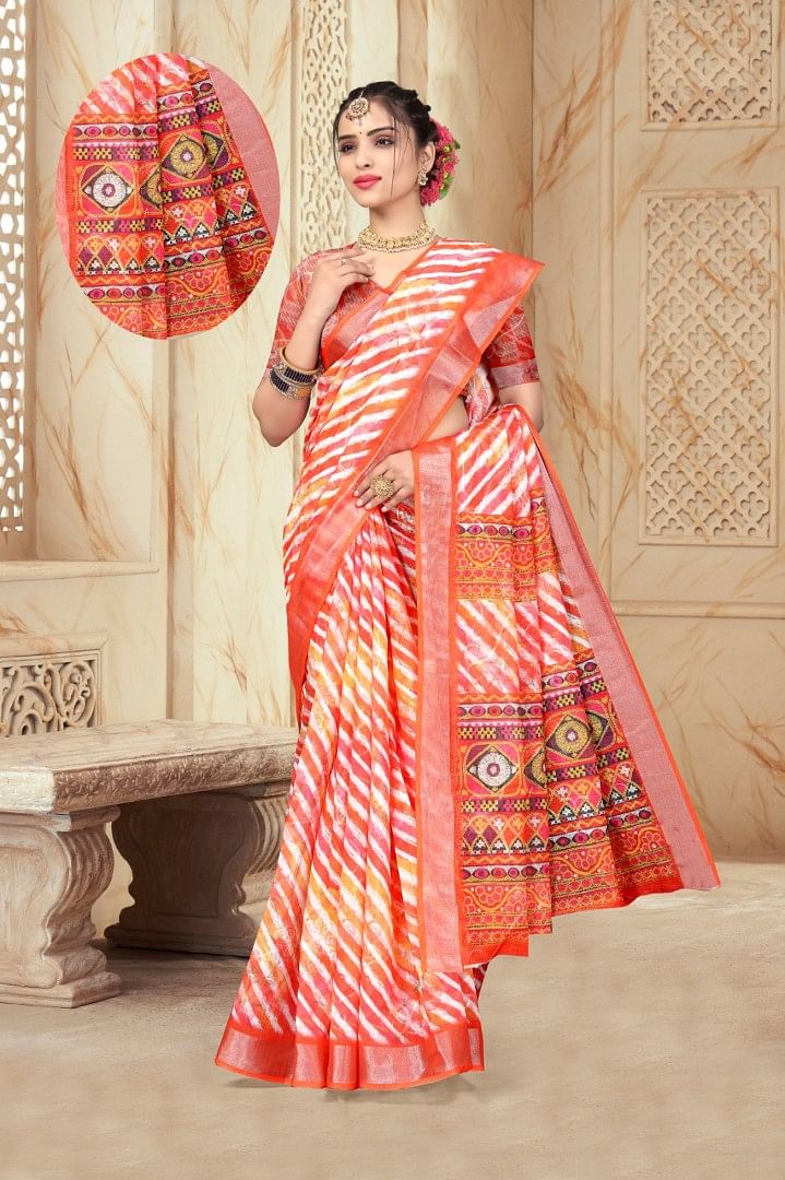 Women Saree Leheriya ASWS146 Multi