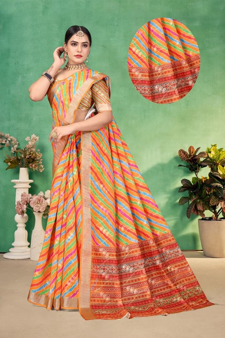 Women Saree Leheriya ASWS149 Multi