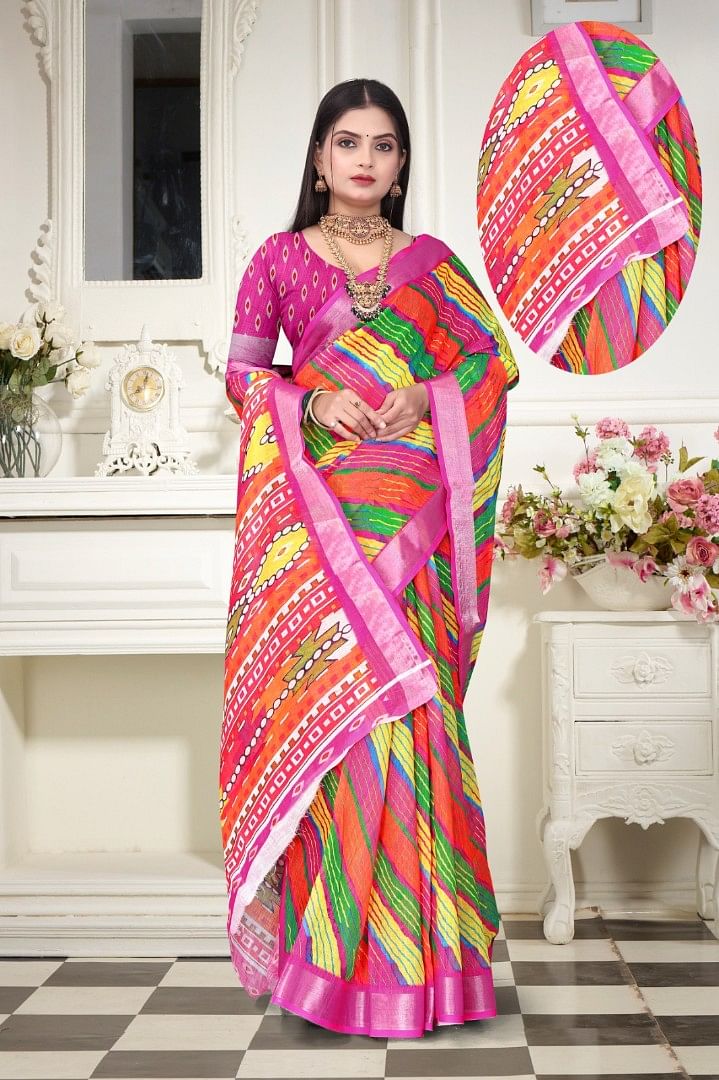 Women Saree Leheriya ASWS172 Multi