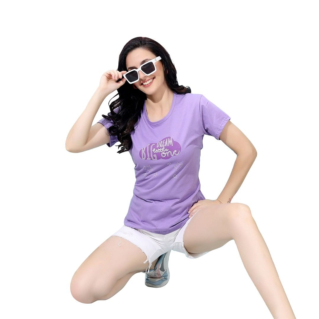 Authenzaa Women T-Shirt  ACWTS047 Lapis 