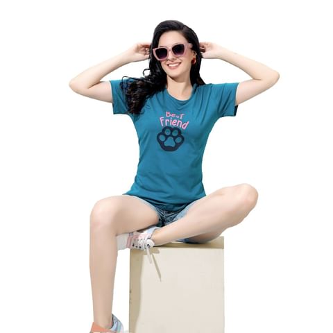 Authenzaa Women T-Shirt  ACWTS050 Yale 