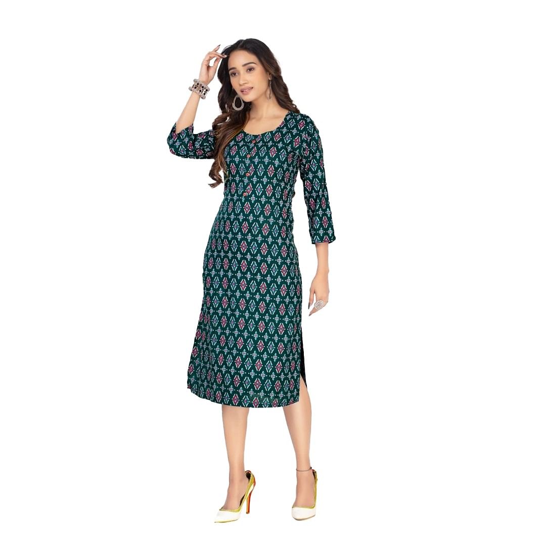 Authenzaa Women Kurti AFKT032 Navy 