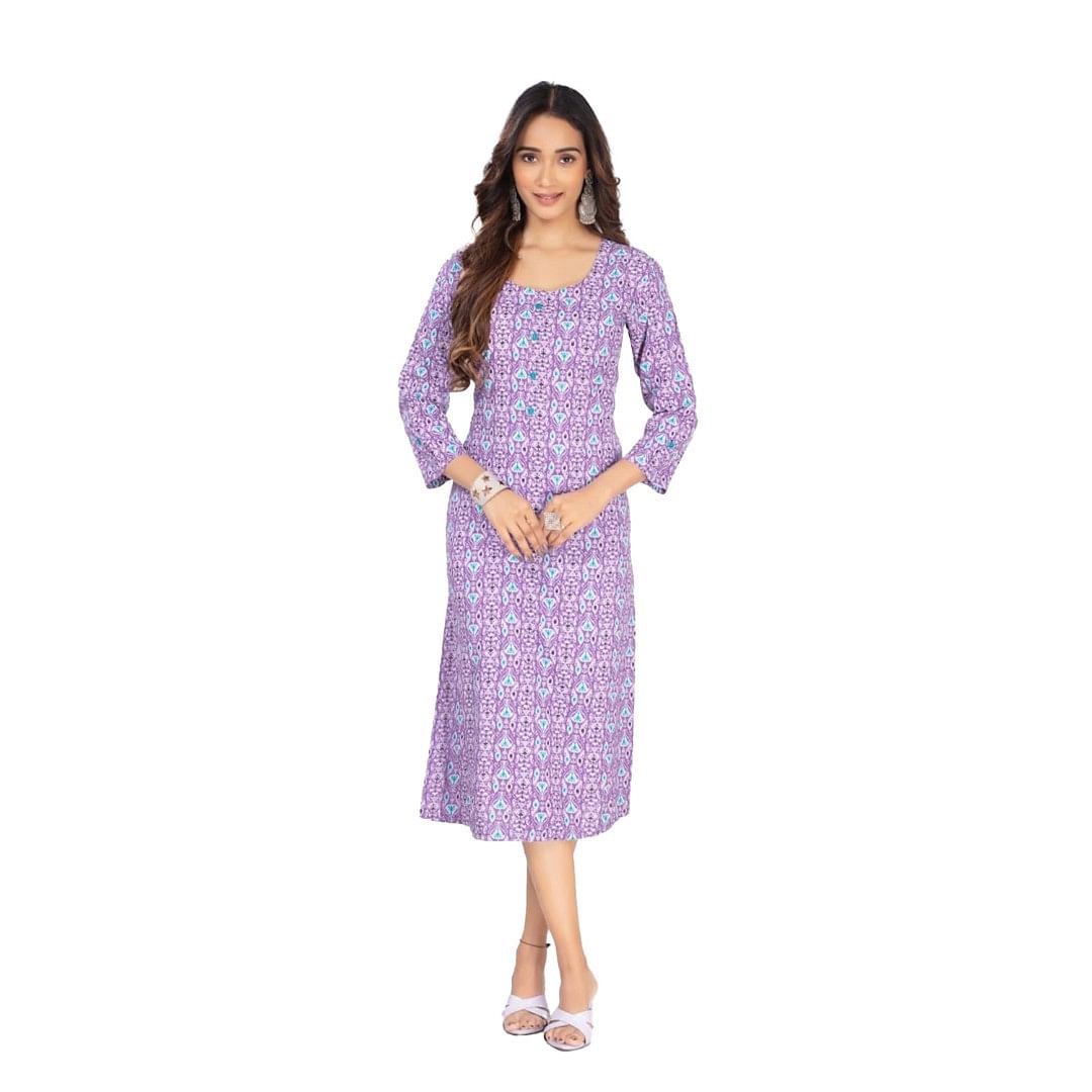 Authenzaa Women Kurti AFKT033 Purple 