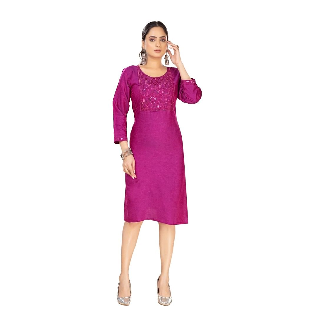 Authenzaa Women Kurti AFKT038 Purple 