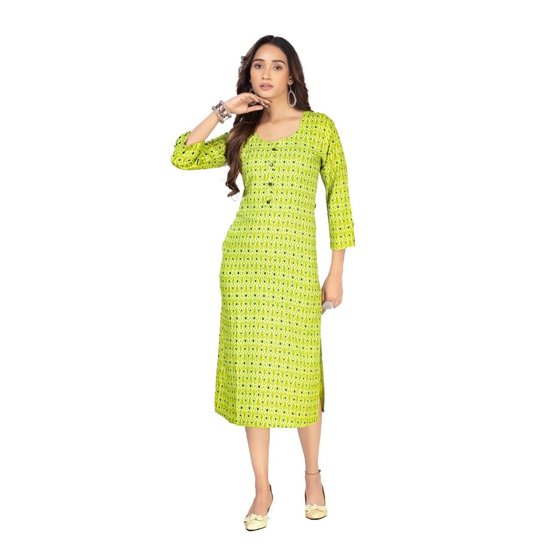 Authenzaa Women Kurti AFKT046 Green 