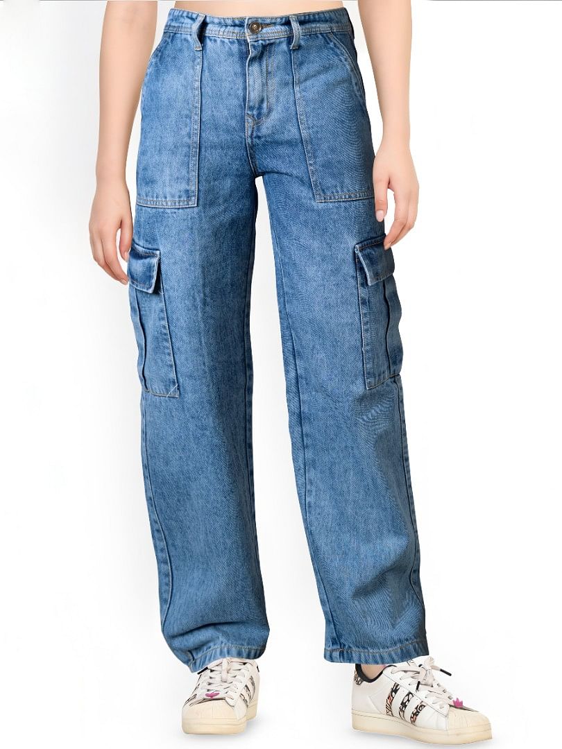 Authenzaa Women Jeans WDJRE015 Light Blue 