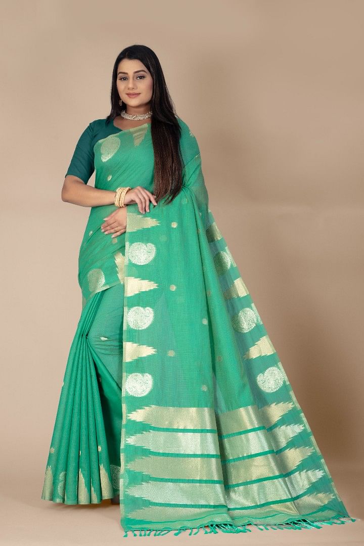 Authenzaa Women Saree YIWS033 Rama 