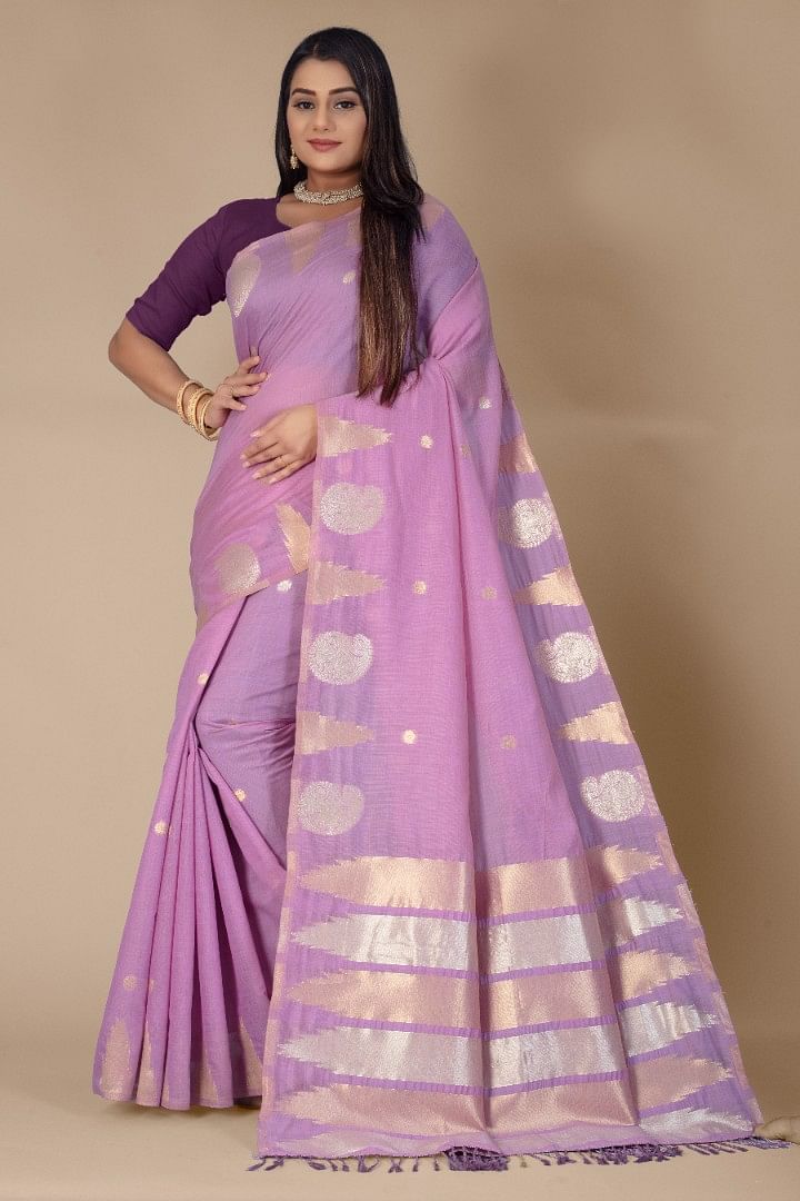 Authenzaa Women Saree YIWS033 Mid Rani 