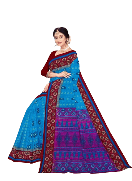 Authenzaa Women Saree JMDCS074 Lapis 