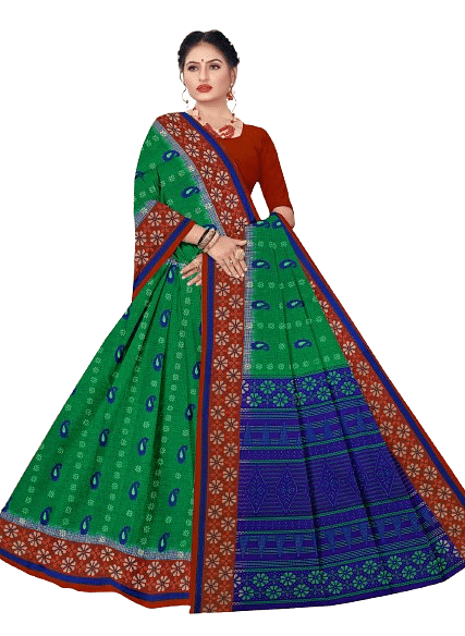 Authenzaa Women Saree JMDCS074 Dark Green
