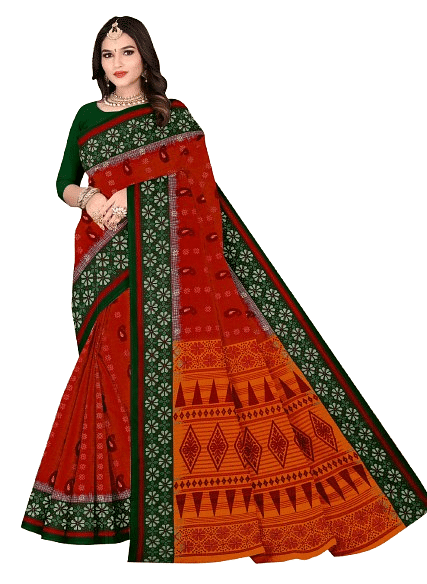 Authenzaa Women Saree JMDCS074 Maroon 