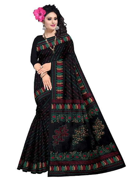 Authenzaa Women Saree JMDCS075 Black 7 