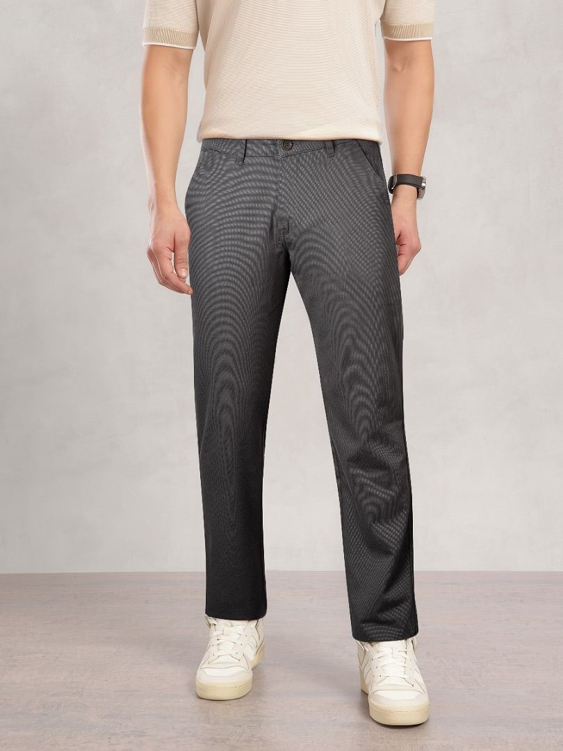 Authenzaa Men Casual Trouser CT4S019 Dark Grey 
