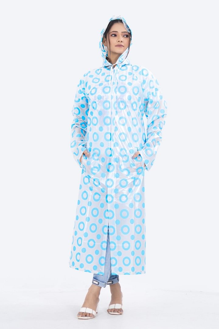WOMENS-RAIN COAT-CS-RC0005-SKYBLUE