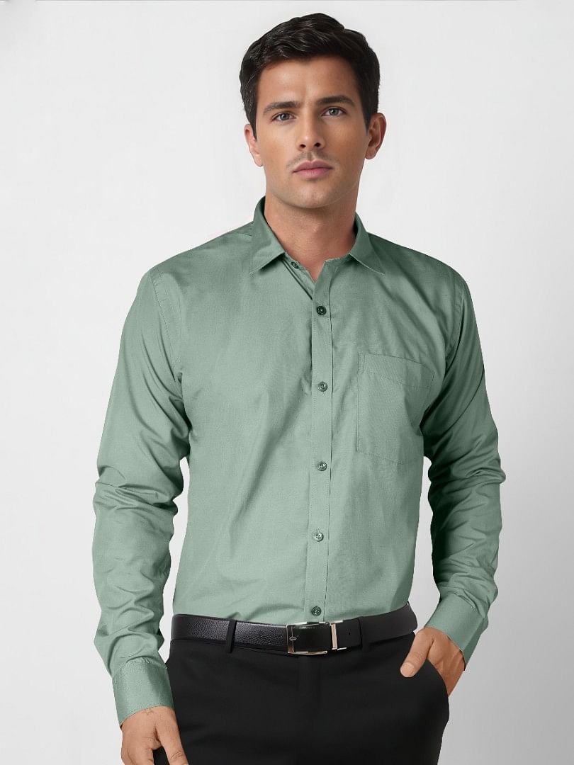 Authenzaa Men Formal Shirt ESFS008 Ocean 