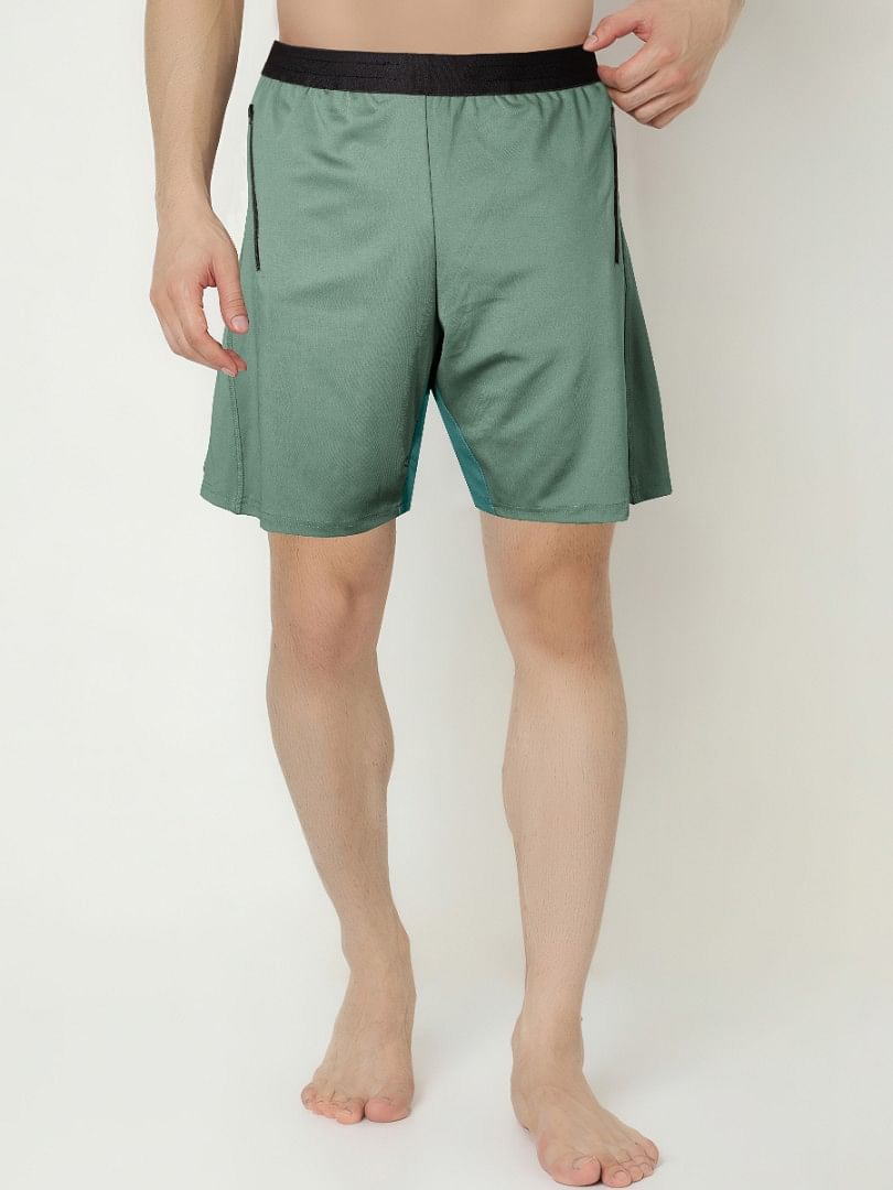 Authenzaa Men Dry Fit Shorts BTDFS009 Sage Green 