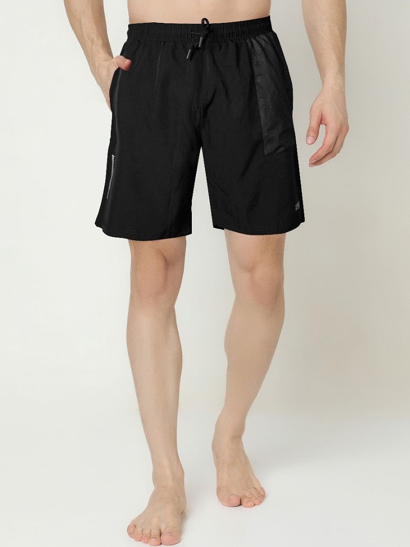 Authenzaa Men Dry Fit Shorts BTDFS011 Black 