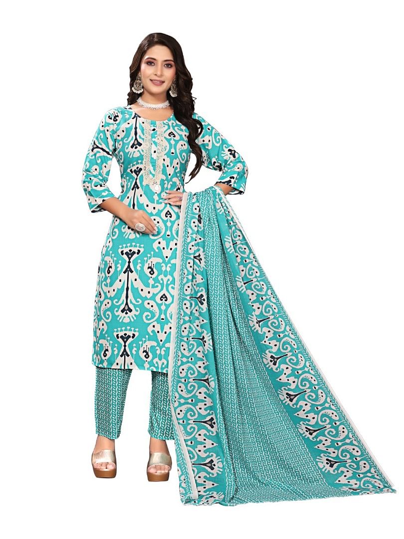 Authenzaa Women 3Pcs Kurti Set SFBKS081 Multi