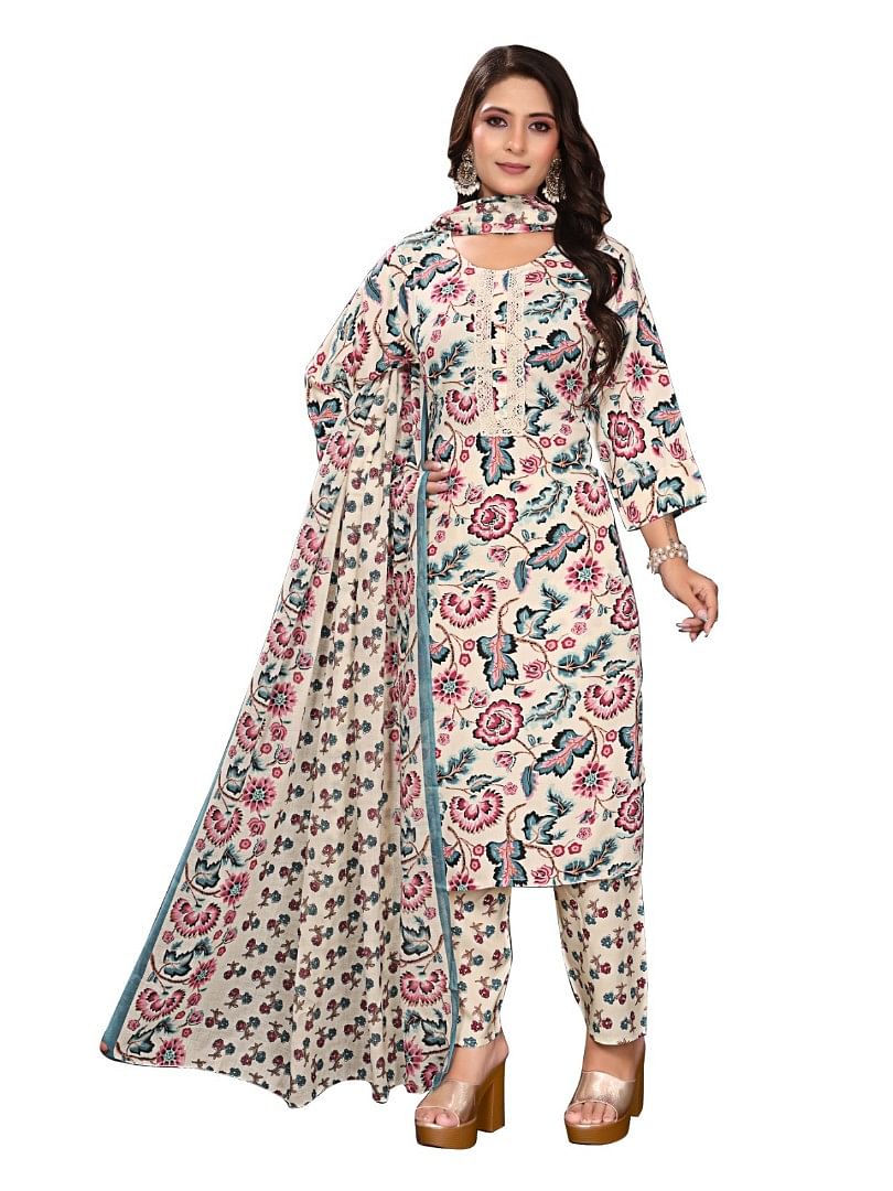 Authenzaa Women 3Pcs Kurti Set SFBKS082 Multi