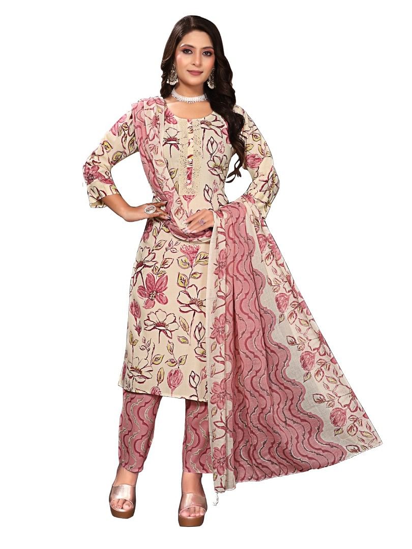Authenzaa Women 3Pcs Kurti Set SFBKS084 Multi