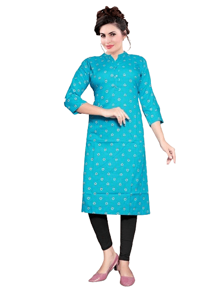 Authenzaa Women Kurti RFKT023 Rama
