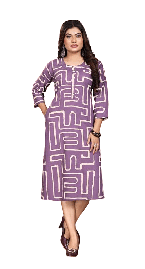 Authenzaa Women Kurti SFBKT050 Dark Lavender 