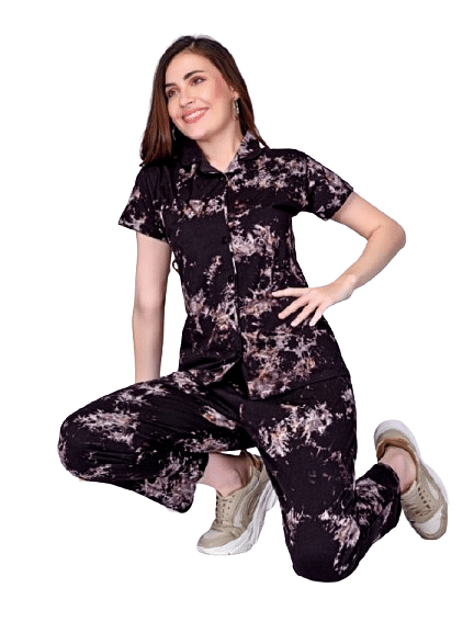 Authenzaa Women 2PC Nighty AC2N099 Multi