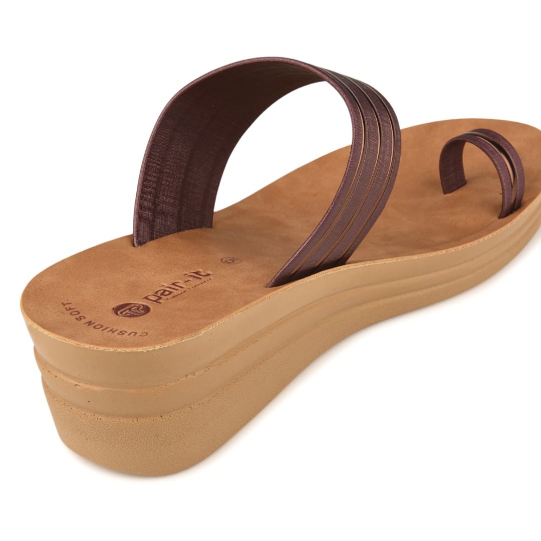 Pair-it Ladies Slipper-MS-028 Brown