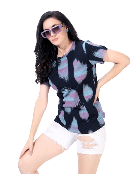 Authenzaa Women T-Shirt ACWTS067 Multi