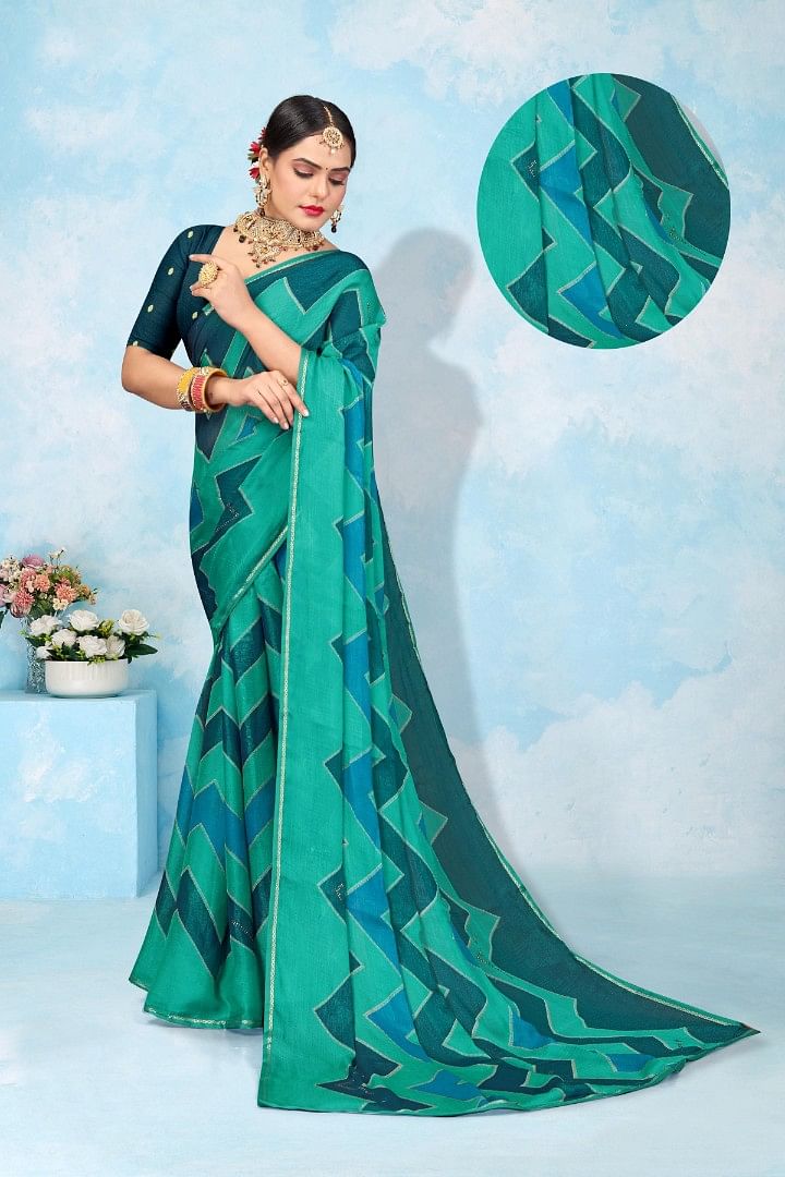 Authenzaa Women Saree ASWS162 Rama