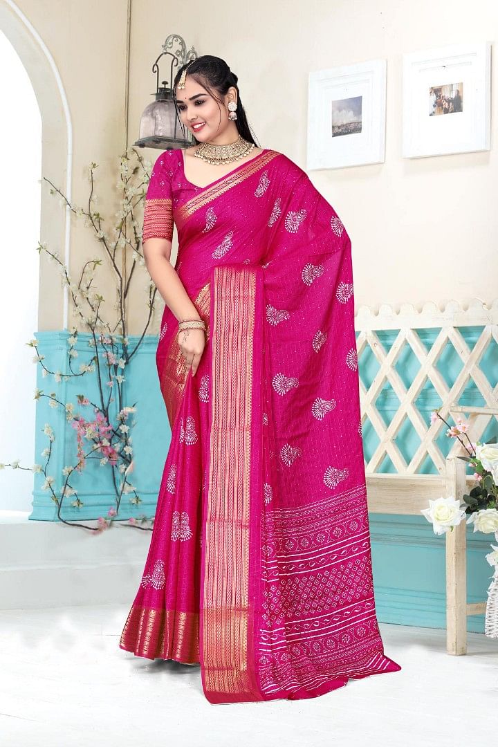 Authenzaa Women Saree ASWS163 Rani