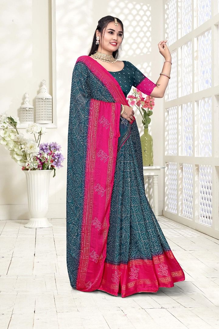 Authenzaa Women Saree ASWS164 Blue