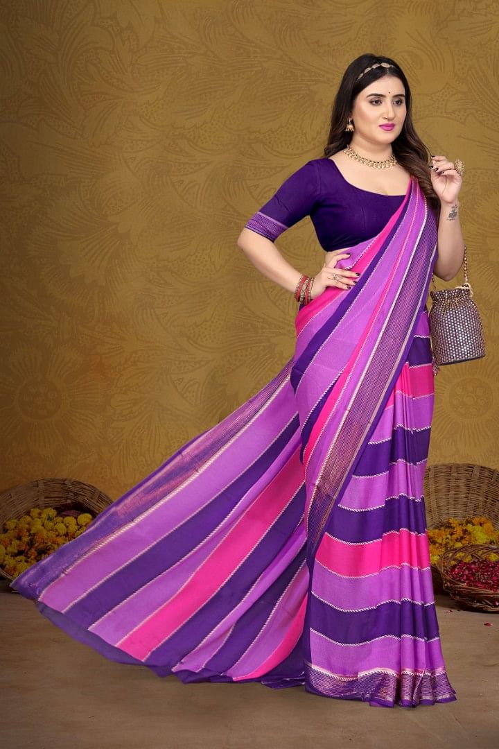 Authenzaa Women Saree ASWS167 Wine