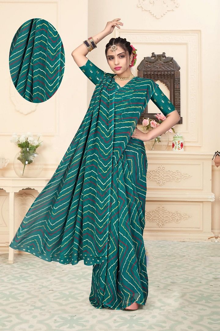 Authenzaa Women Saree ASWS174 Rama