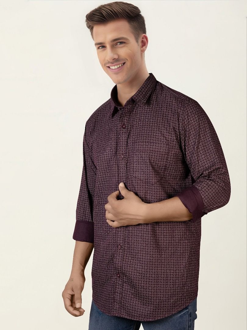 Authenzaa Casual Shirt SFCS204 Maroon