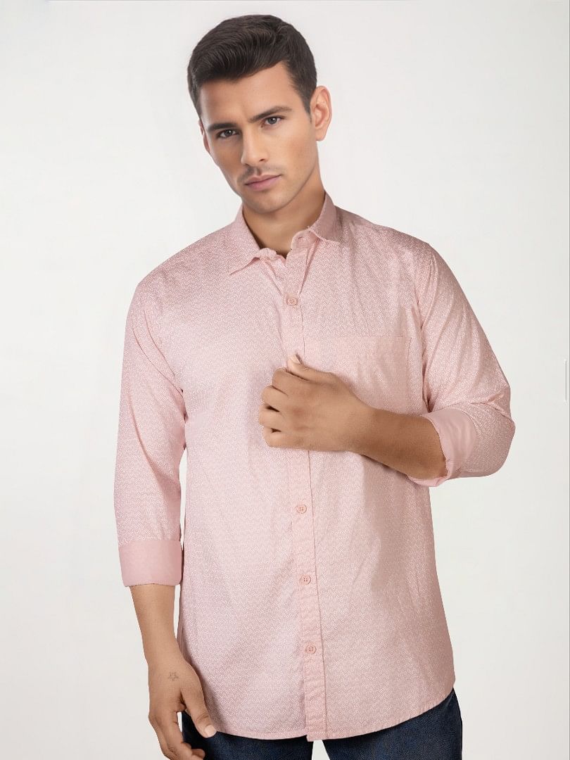 Authenzaa Casual Shirt SFCS205 Peach