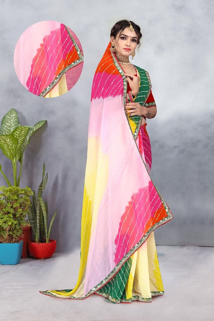 Authenzaa Women Saree ASWS159 Multi 2 