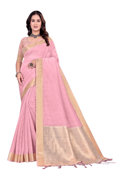 Authenzaa Women Saree YIWS051 PINK 