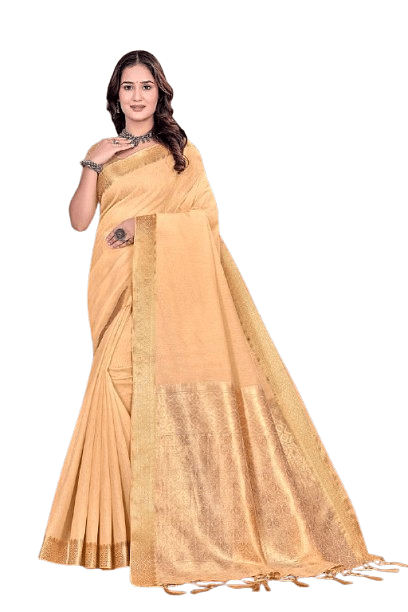 Authenzaa Women Saree YIWS052 GOLD 